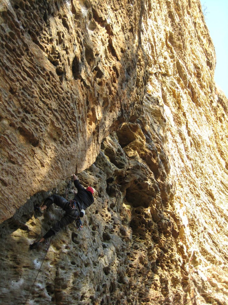 photo of a person climbing